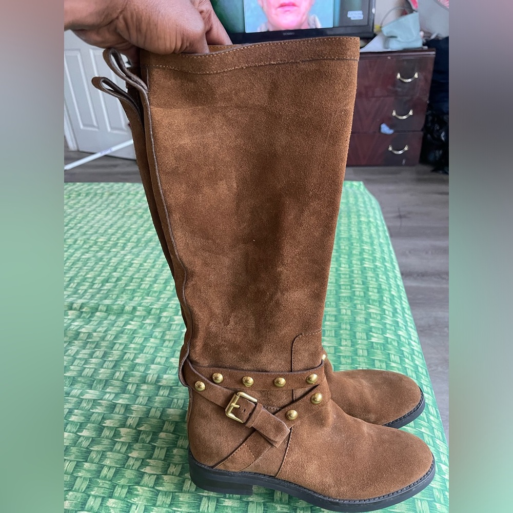 See by Chloe Janis studded knee high suede boots